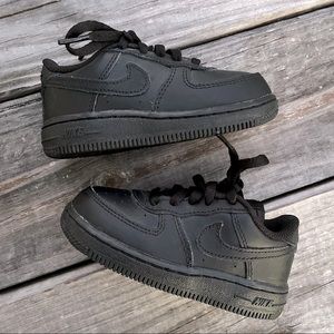 Nike Black Air Force Ones Toddler Size 8